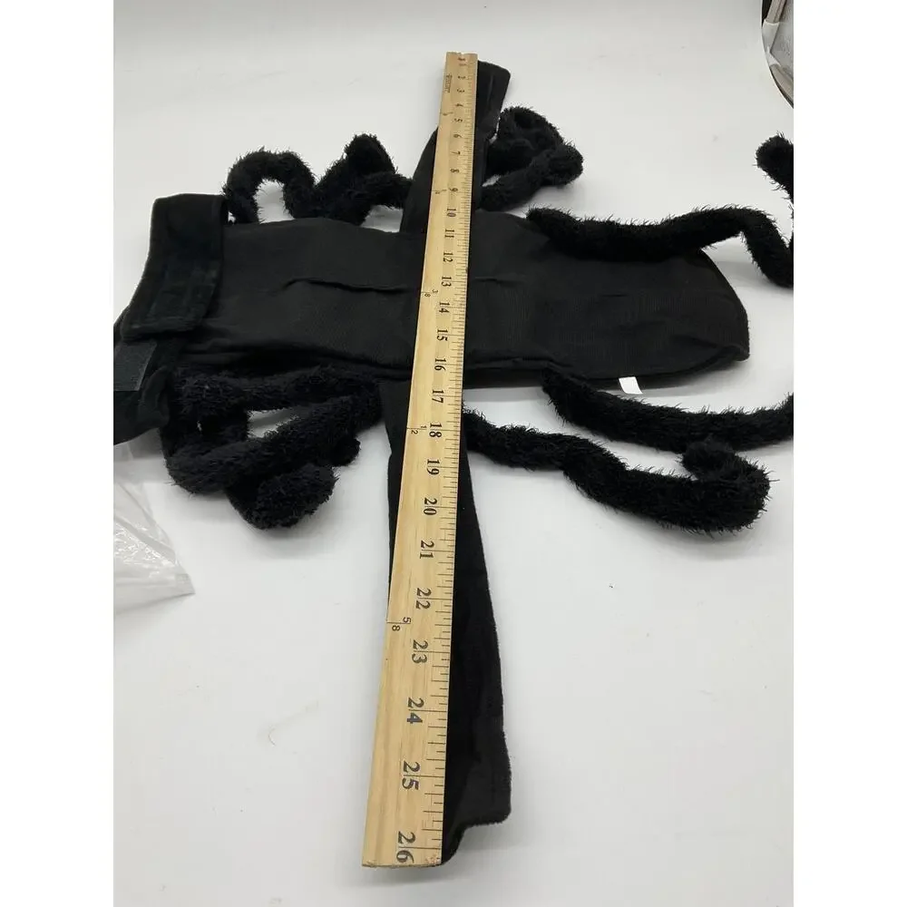 Spider Dog Costume XXL Black Plush Halloween Pet Apparel Cat Funny Spider Legs